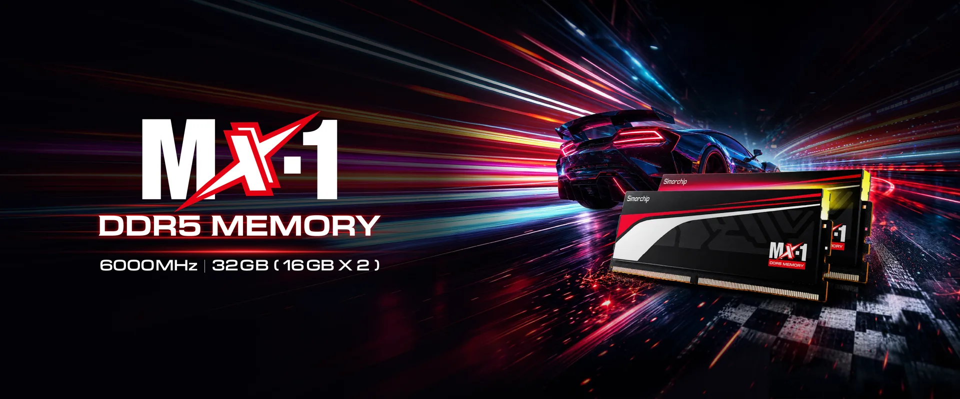 MX-1 DDR5 Memory, 6000MHz, 32GB (16GB × 2)